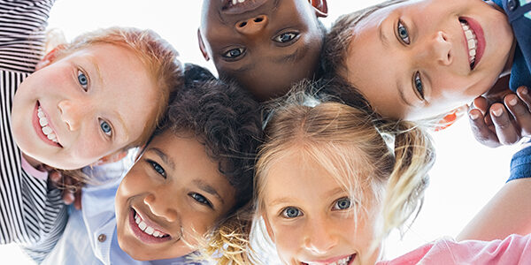 Multiethnic children in a circle